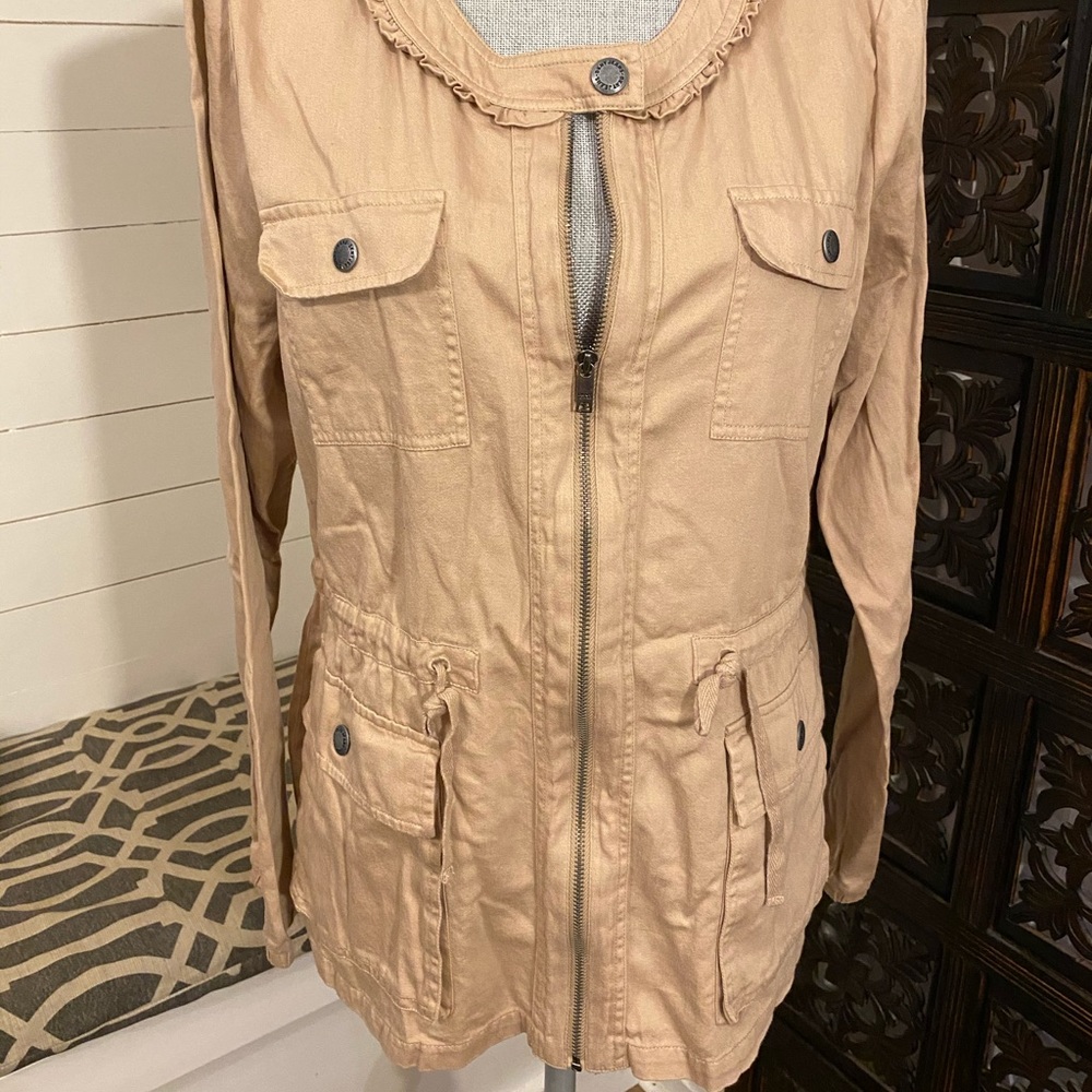 DKNY Jeans khaki drawstring jacket - Sz Large